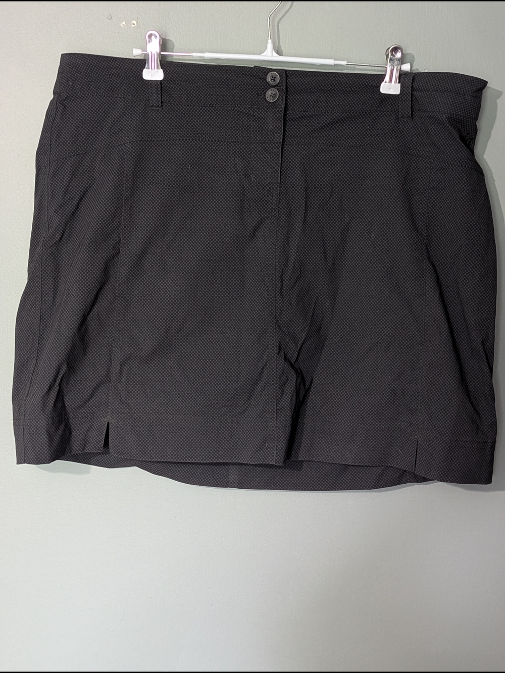 Avia‎ Women's Black Textured Skort Minimalist Tennis Sporty